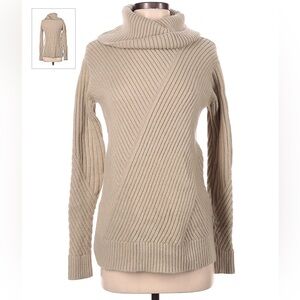 Ann Taylor Funnel Tan Turtleneck Sweater XS